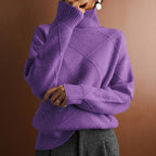 Jersey de punto cuello alto holgado para mujer - Yrsa