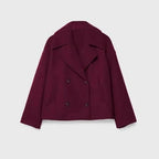 Chaqueta corta de lana con doble botonadura para mujer - Heidi