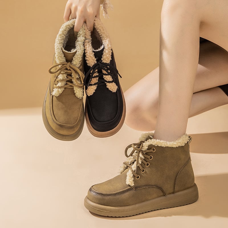 Botines para mujer estilo invernal con interior afelpado - Avenna