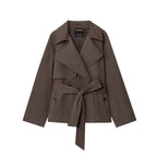 Gabardina corta para mujer de corte suelto - Elayne