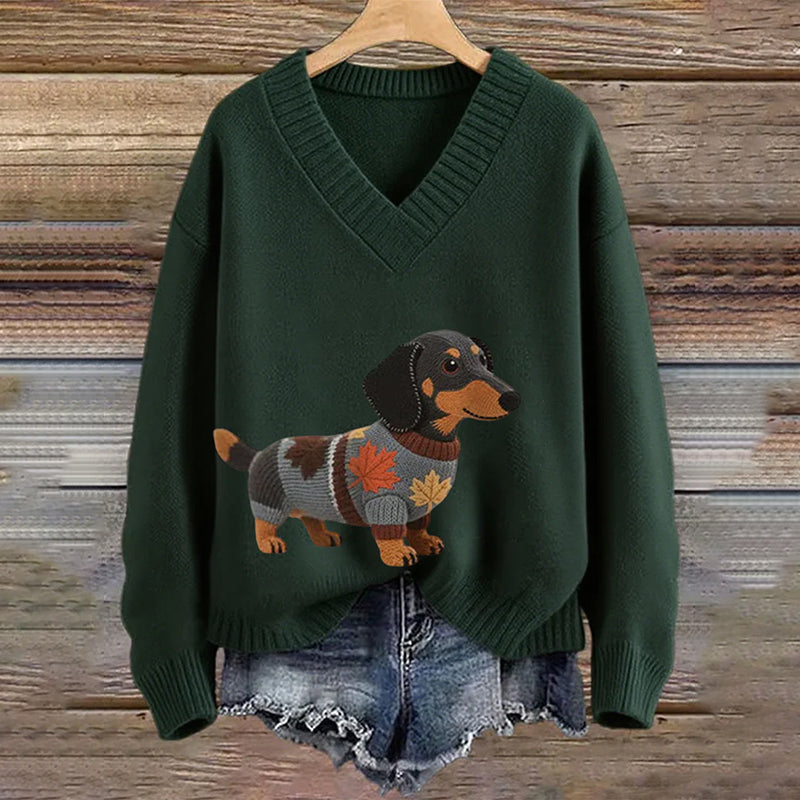 Jersey para mujer con cuello redondo y diseño gráfico frontal - Halen