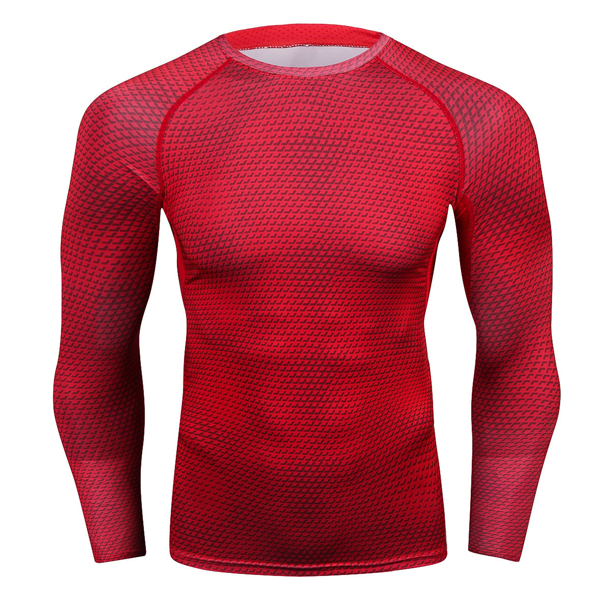 Camiseta deportiva dry fit para hombre manga larga entrenamiento - Roshfran