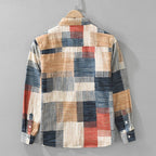 Camisa para hombre algodón estampado patchwork estilo casual - Hector