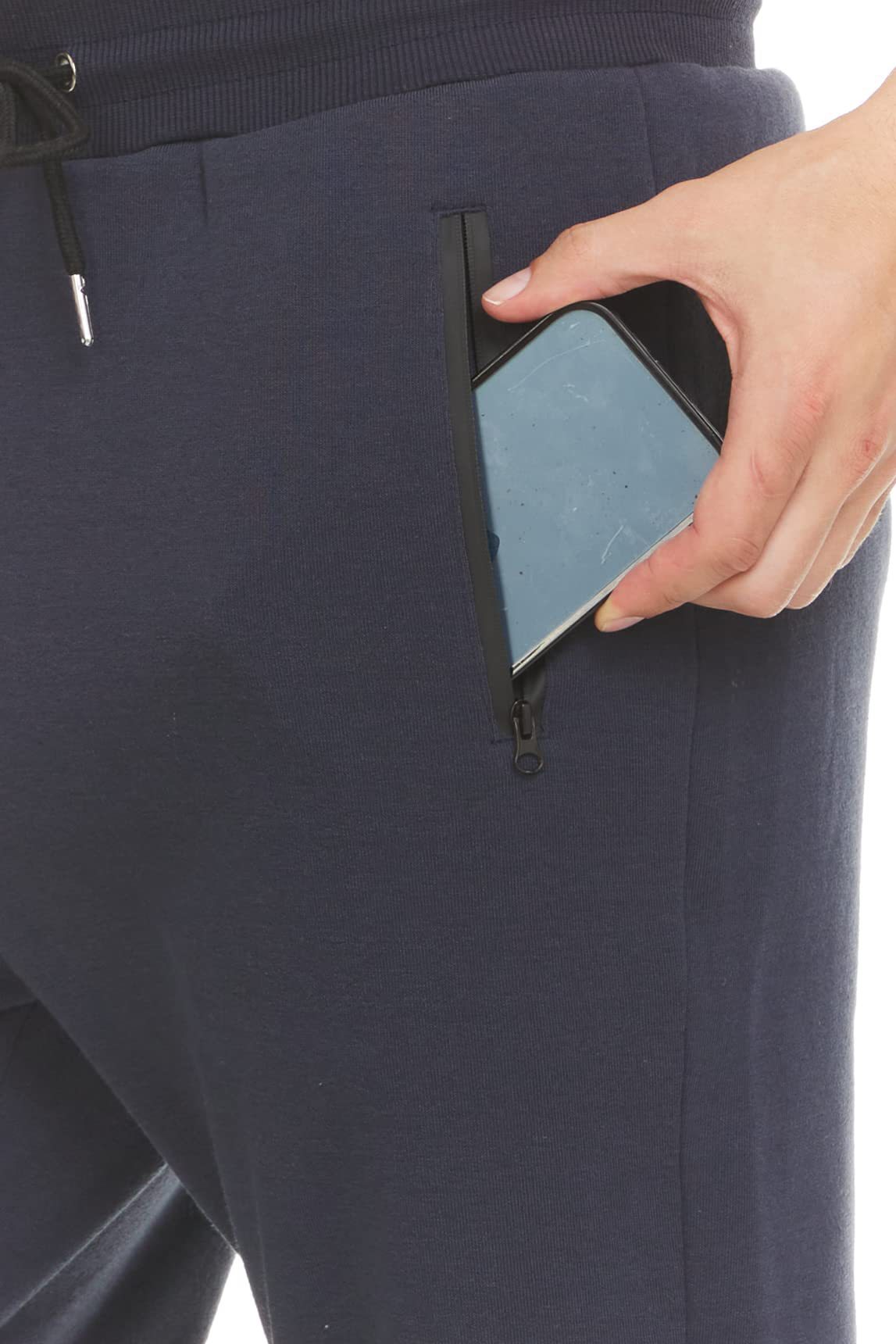 Logan - Pantalón de deporte casual con cremallera