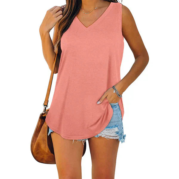 Nana - Camiseta de tirantes de punto con cuello en V