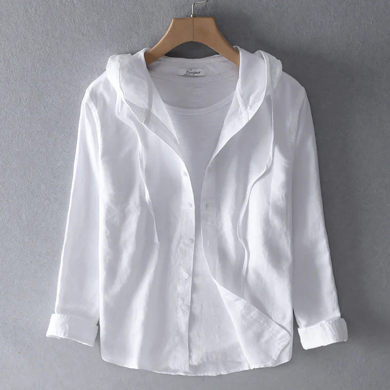 Camisa casual a rayas para hombre - con capucha