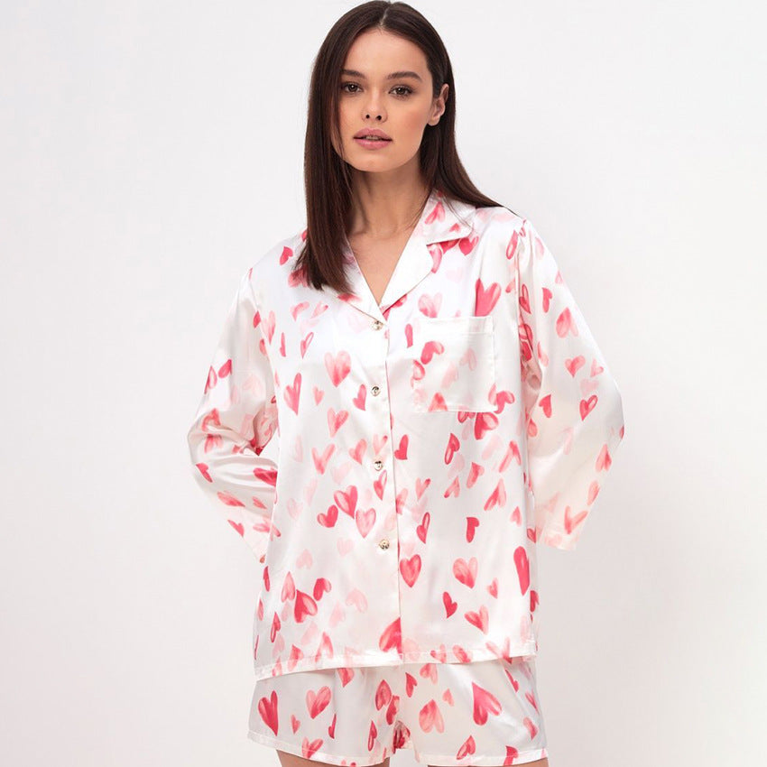 Conjunto de tejido para mujer estampado corazón - Leja