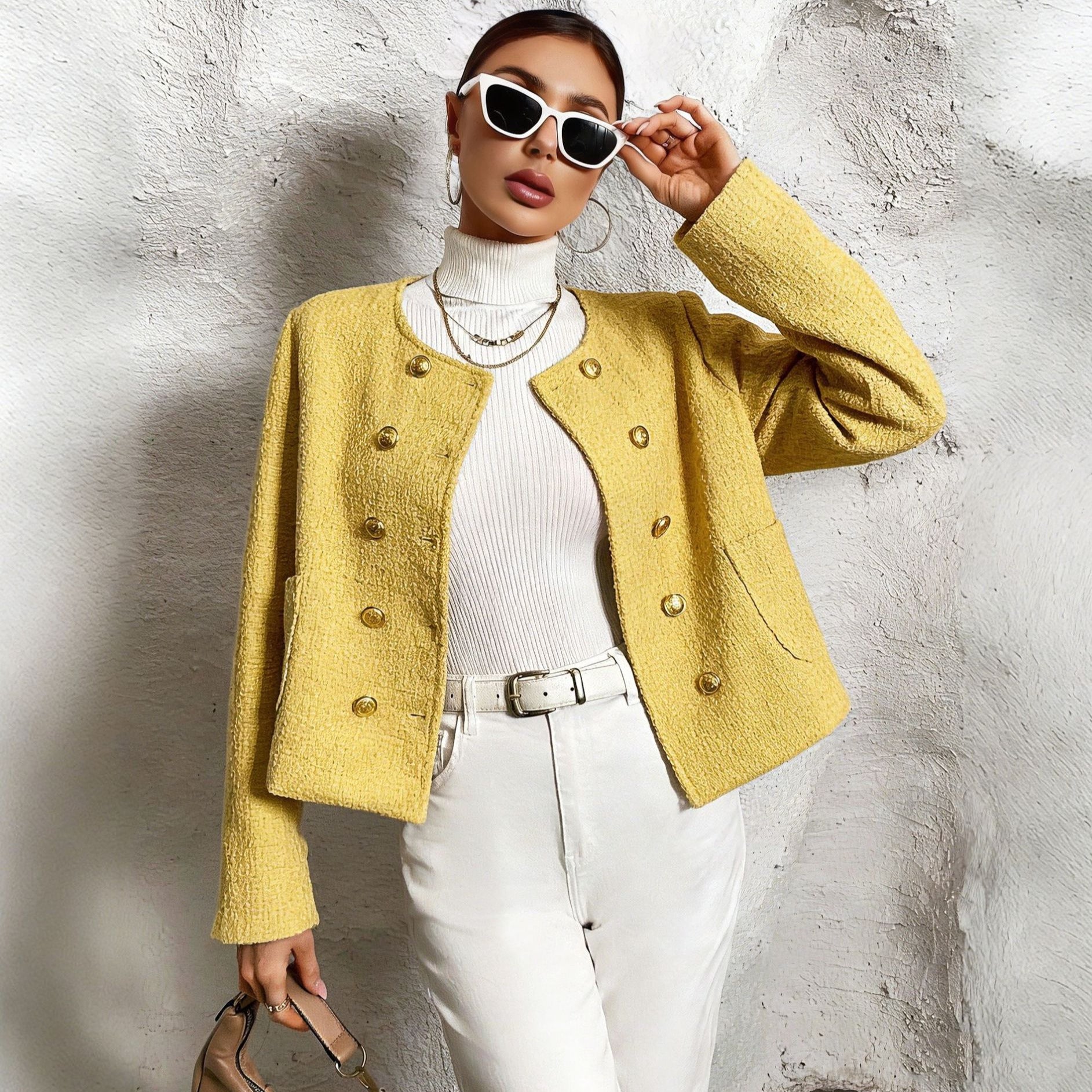 Chaqueta elegante para mujer inspiración francesa entallada - Colette