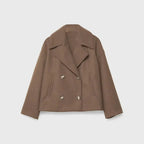 Chaqueta corta de lana con doble botonadura para mujer - Heidi