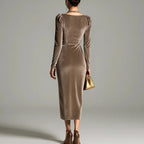 Vestido largo de terciopelo - Nareen