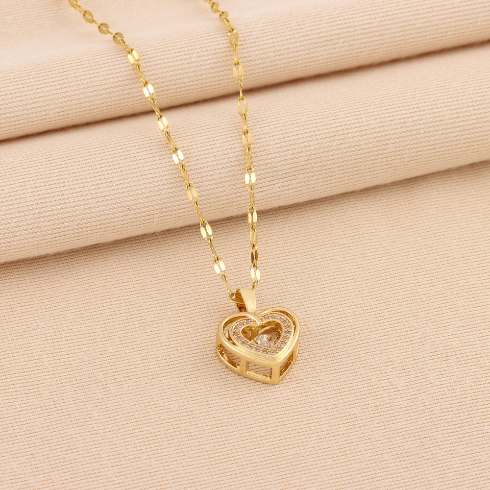 Collar Corazón Doble Mujer - Liora