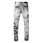 Pantalones vaqueros slim con estampado serpiente - Eldric