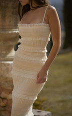 Pame - Vestido sin mangas con volantes