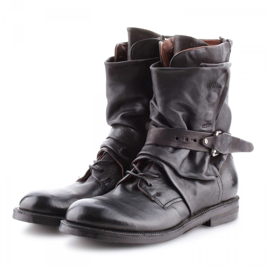 Botines de cuero para hombre de caña fruncida - Kryvon