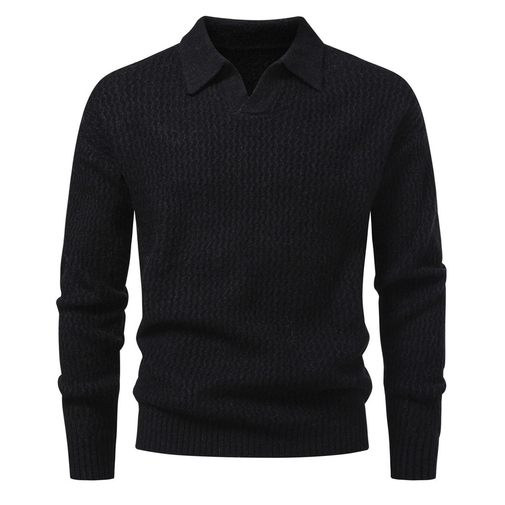 Suéter para hombre punto jacquard con cuello abierto - Raptor