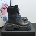 Botas cortas para mujer con suela robusta y cierre lateral - Elviora