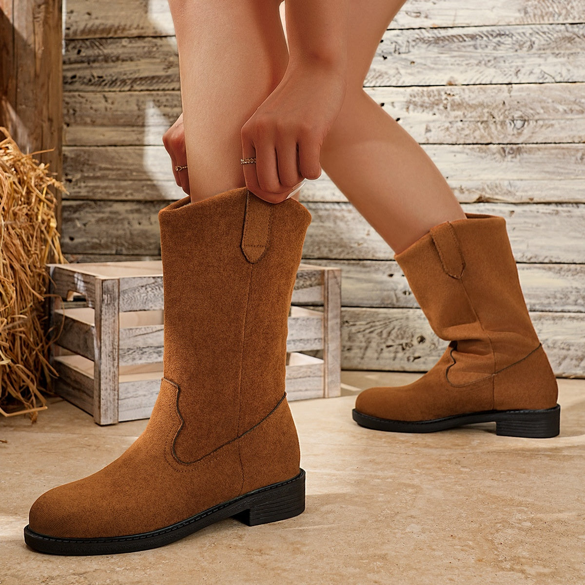 Botas para mujer efecto ante - Naleen