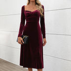 Vestido para mujer efecto terciopelo suave - Ysaline