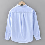 Camisa para hombre de algodón lavado estilo holgado - Elías