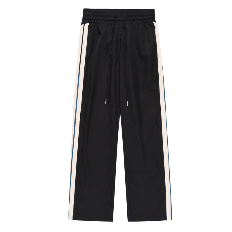 George - Pantalón recto drapeado de pierna ancha para hombre