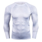 Camiseta deportiva dry fit para hombre manga larga entrenamiento - Roshfran