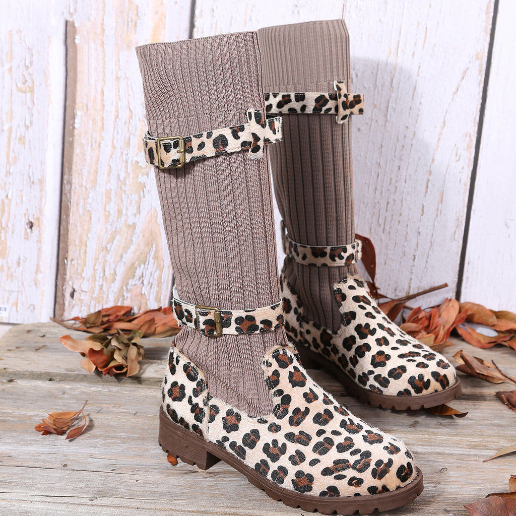 Berbel - Botas de leopardo a media pierna