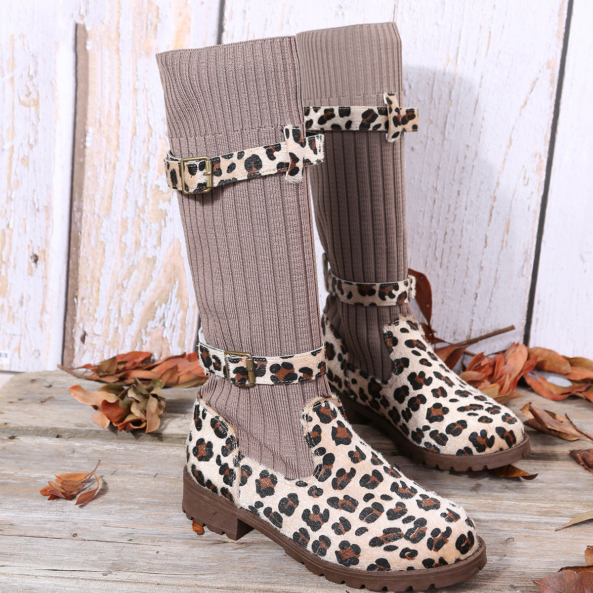 Berbel - Botas de leopardo a media pierna