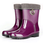 Botas de lluvia para mujer impermeables con forro interior - Xavira