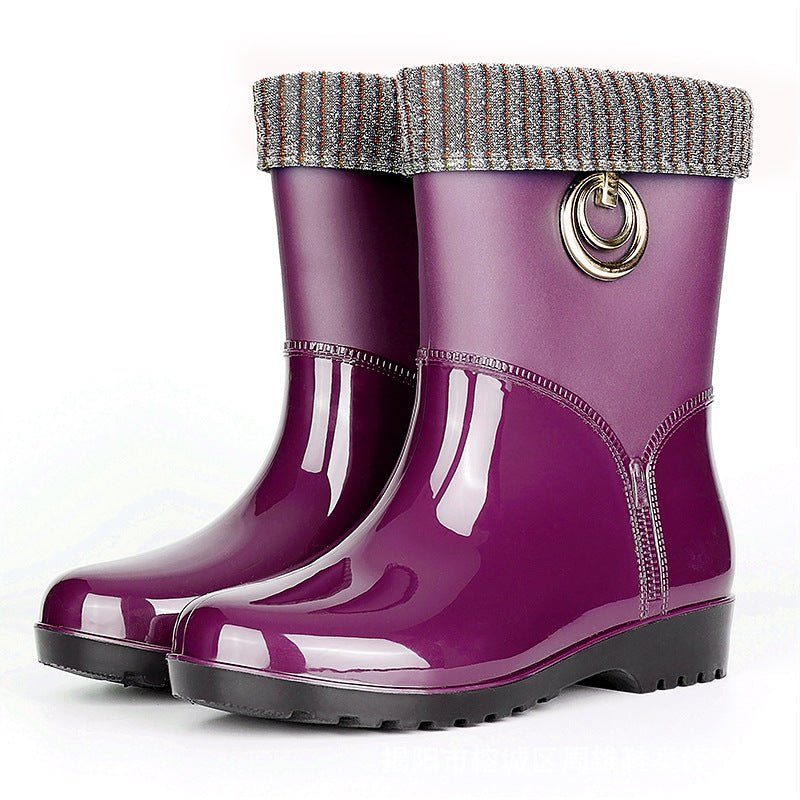 Botas de lluvia para mujer impermeables con forro interior - Xavira