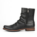 Botas de cuero para hombre con cierre lateral y suela baja - Halvor