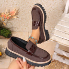 Mocasines mujer acabado mate con plataforma chunky - Rebeca