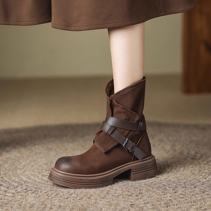 Botas de tobillo para mujer estilo vintage retro - Elske