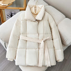 Abrigo tendencia de invierno para mujer con cinturon ajustable - Freja