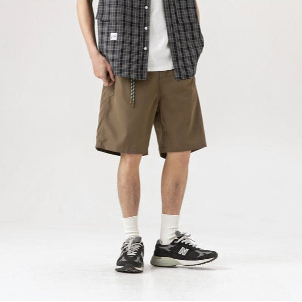 Pantalones cortos para hombre  con diseño minimalista estilo recto casual - Damián