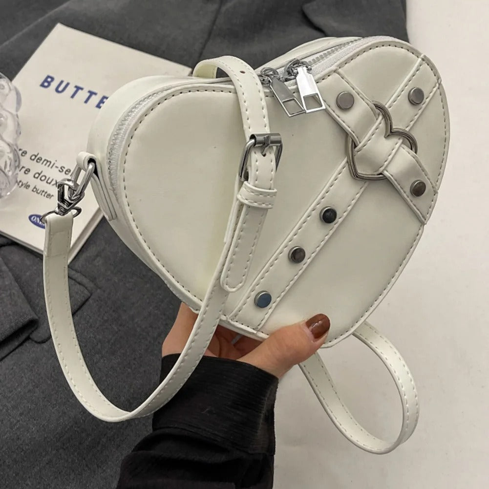 Jefna - Bolso con remaches en forma de corazón