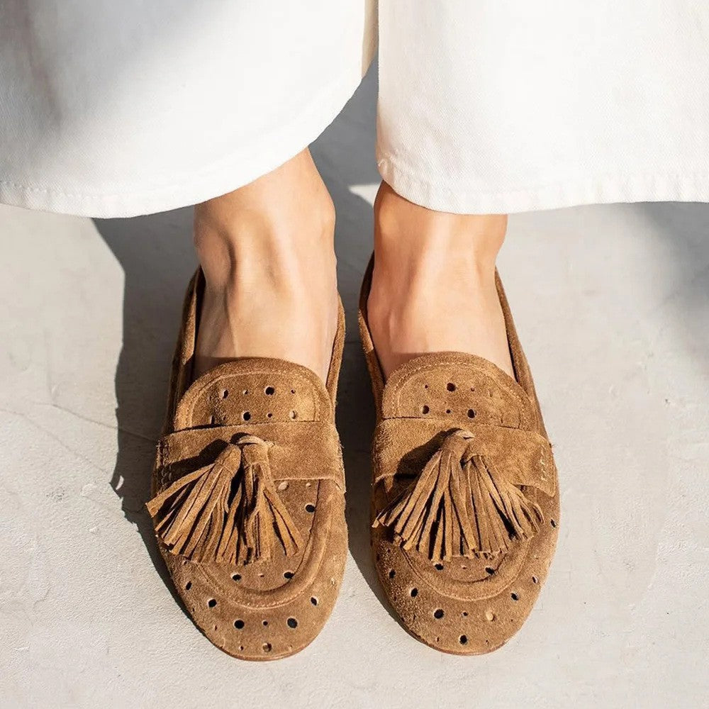 Mocasines para mujer efecto ante con borlas - Arlise