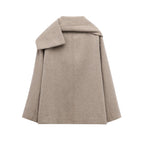 Abrigo para mujer estilo francés con cuello envolvente - Nèora