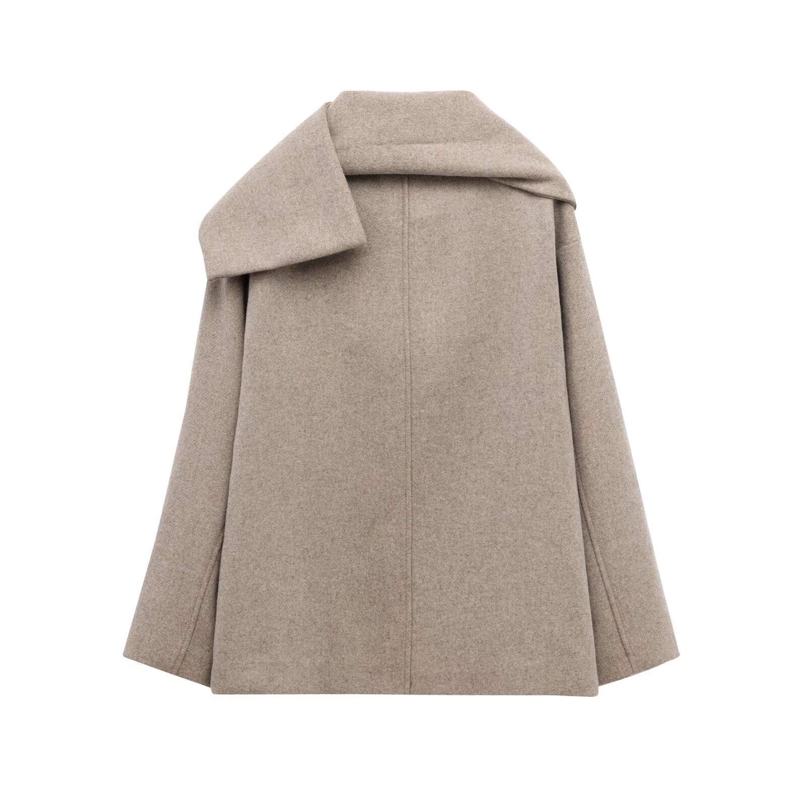 Abrigo para mujer estilo francés con cuello envolvente - Nèora