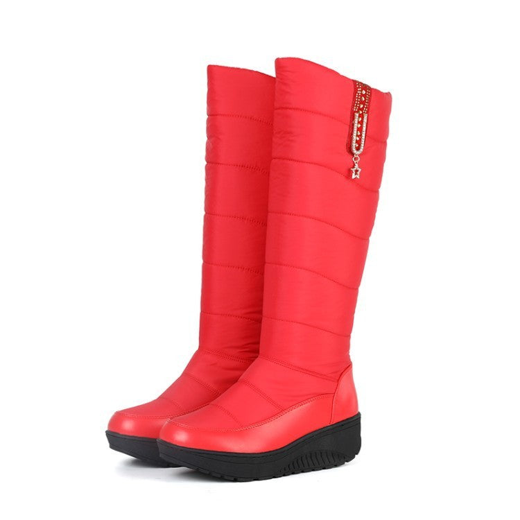 Olgia - Botas altas de invierno con cuña