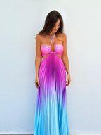 Kailany - Nuevo vestido halter en colores degradados