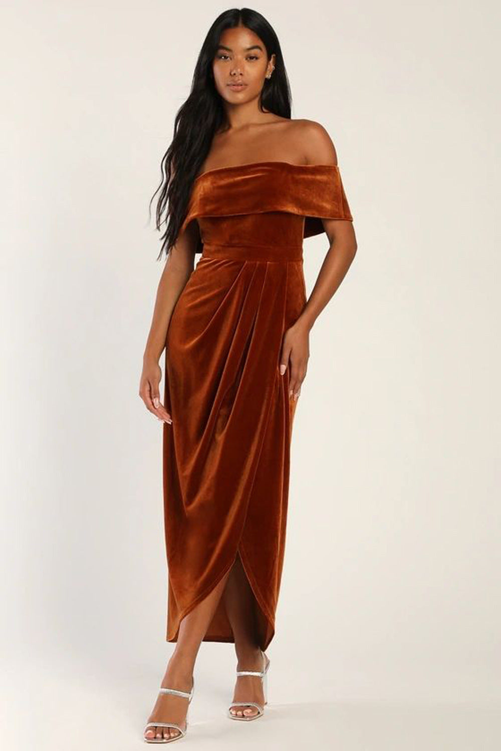 Vestido para mujer tipo terciopelo elegante - Fátima