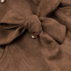 Gabardina cruzada con solapas de terciopelo - Alana