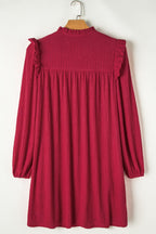 Danissa - Vestido de manga larga con volantes y muescas