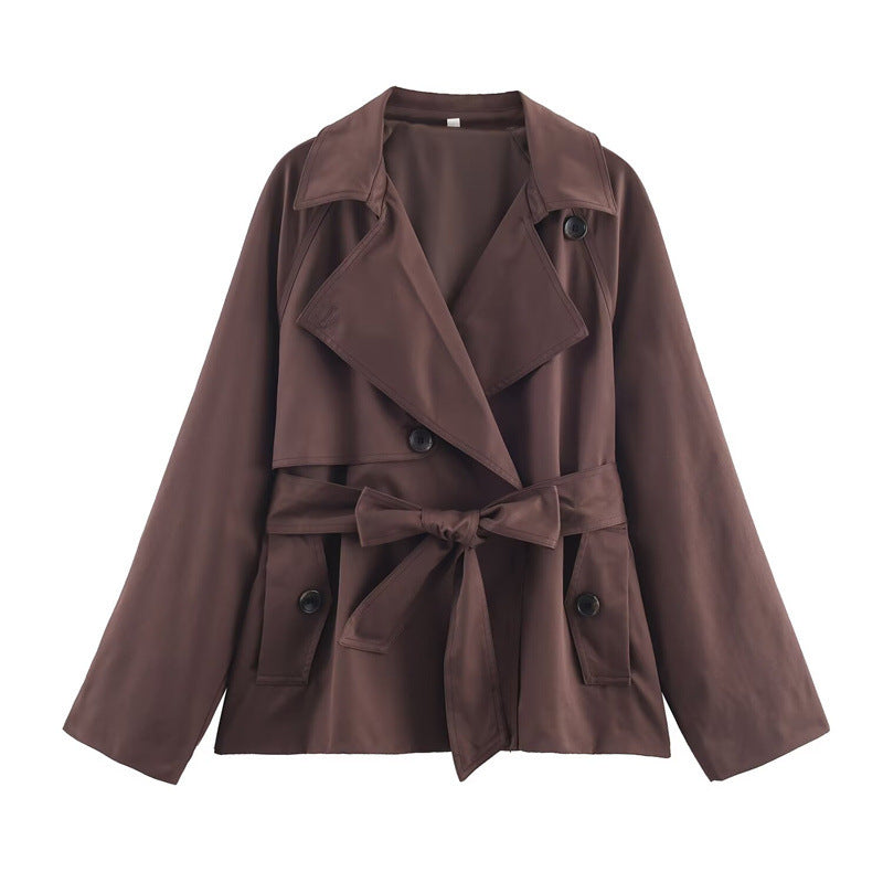 Gabardina corta para mujer de corte suelto - Elayne