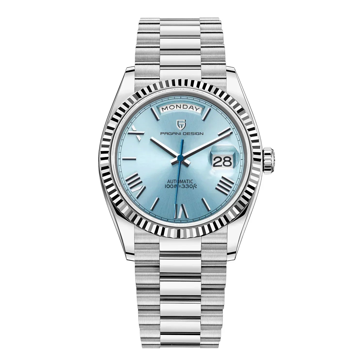 Reloj analógico clásico con brazalete metálico premium