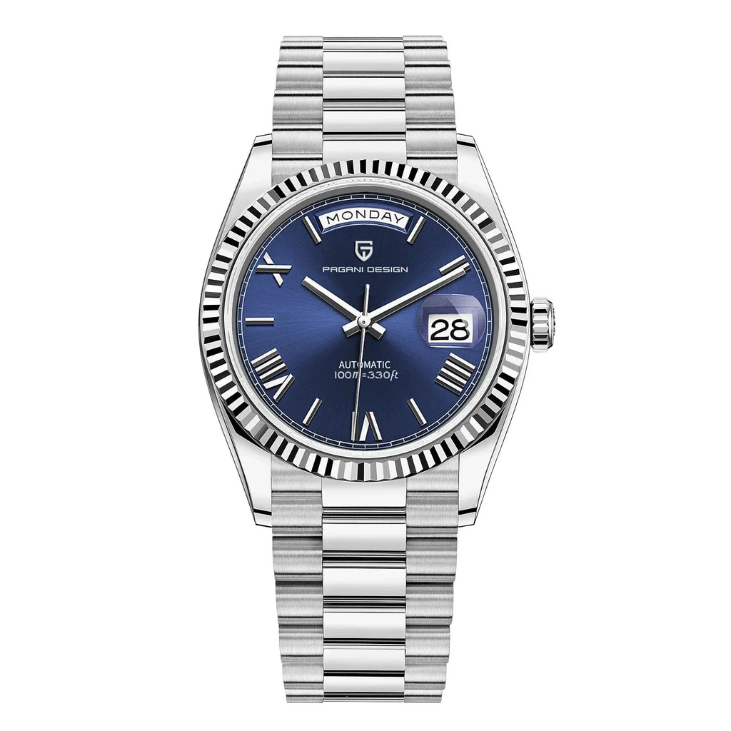 Reloj analógico clásico con brazalete metálico premium