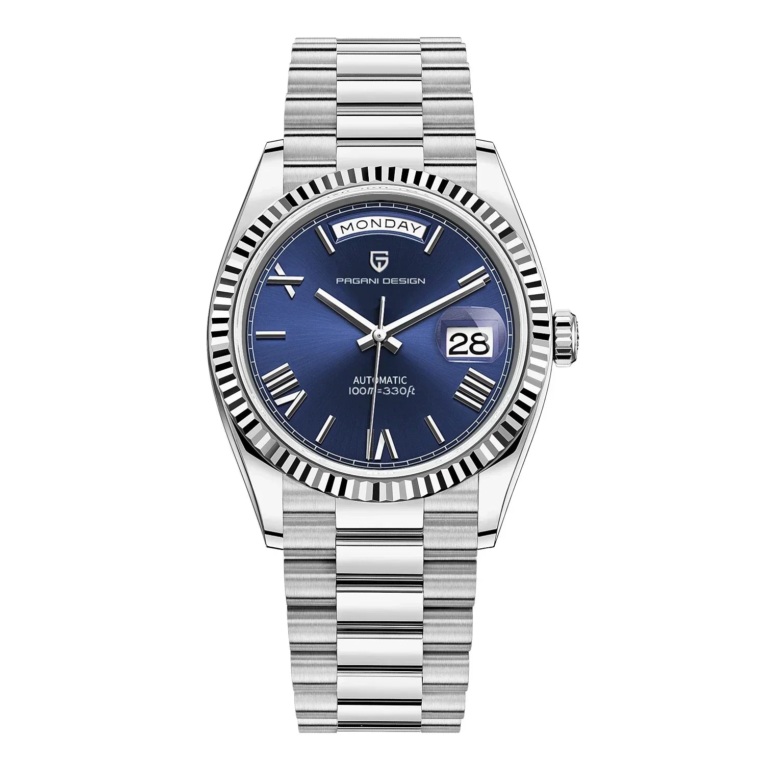 Reloj analógico clásico con brazalete metálico premium