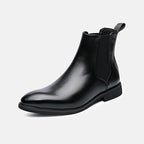 Botines de piel con elastico lateral para hombre - Heberto