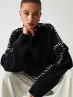Regina - Moda Jersey oversize de punto holgado