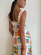 Emmanuela - Maxivestido sin mangas con estampado de graffiti